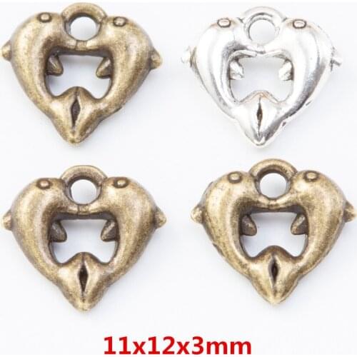 85 pieces of retro metal zinc alloy whale pendant for DIY handmade jewelry necklace making 7747