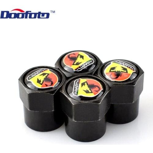 Accessories Car Styling Auto Caps Logo For Abarth 500 124 For Fiat Punto Ducato Palio Bravo Tipo Emblems Badge 4pcs/lot