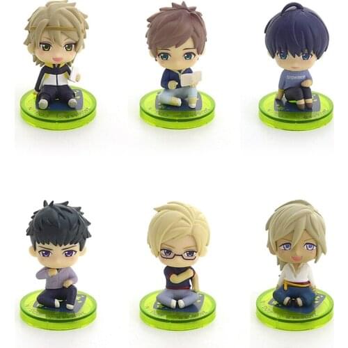 Bandai Anime A3! Version Q Cute Figures Minaki Tsuzuru Miyoshi Kazunari Furuichi Sakyou Seated Version Collection PVC Model Toy