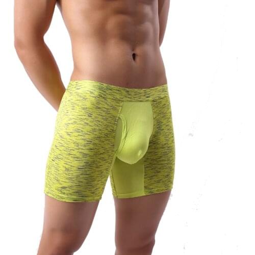 Long Boxers Mens Underwear Male Sexy Long Legs Boxer Shorts Men Half-length Boxershorts Homme Slip Panties Modal Underpants
