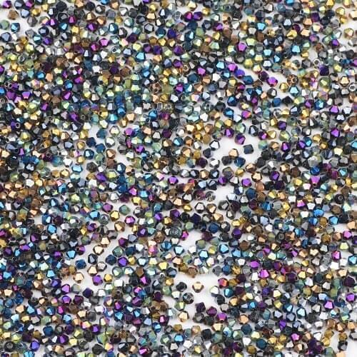 Multicolor 10 colors 200pcs 3mm Bicone Austria Crystal Beads charm Glass Loose Spacer Beads for DIY Jewelry Making accessories