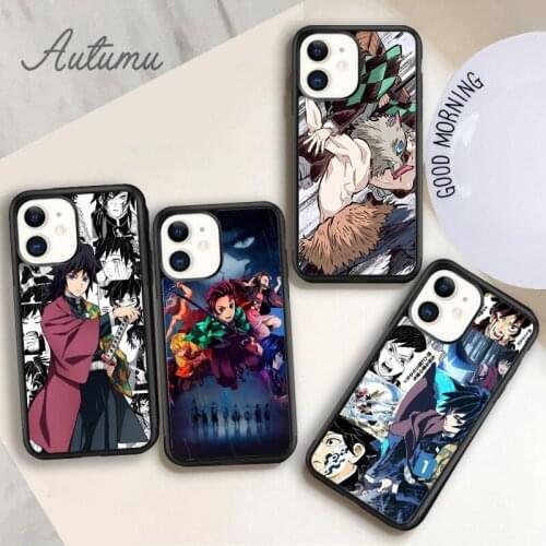 Demon Slayer Kimetsu No Yaiba anime character Phone Case for iPhone 11 12 Pro Max mini X XR XS SE 2020 5 6S 7 8 Plus Cover shell