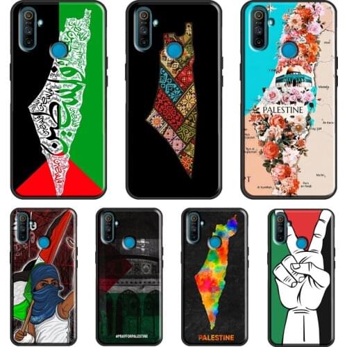Free Palestine Map Arabic For OnePlus 9 Pro 7 8 Pro 8T Nord 9R Case For Realme 8 Pro C3 C21 GT Neo 6 7 Q3 Pro Cover