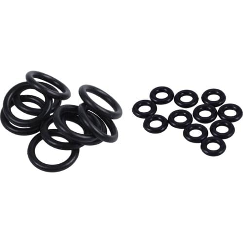 20 Pcs Black Rubber Oil Seal O-Rings Seals Washers, 10 Pcs 16 X 2.5 X 11mm & 10 Pcs 8 X 4 X 2 mm