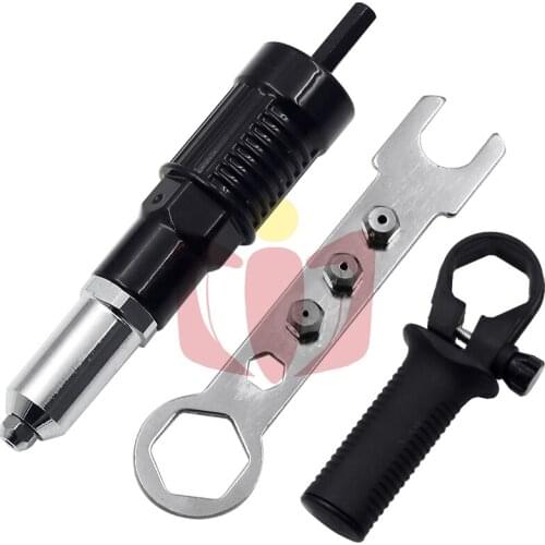 Electric Rivet Gun 2.4mm-4.8mm Rivet Nut Gun Drill Adapter Cordless Riveting Tool Insert Nut Pull Rivet Tool