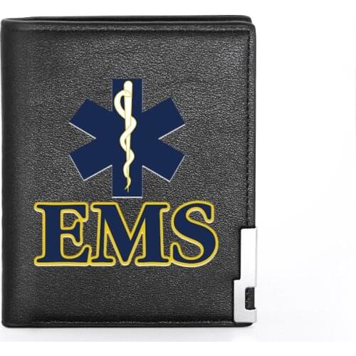 EMT Emergency Medical Technician Printing Mens Wallet Leather Purse For Men Credit Card Holder Short Male Slim Coin Money Bags