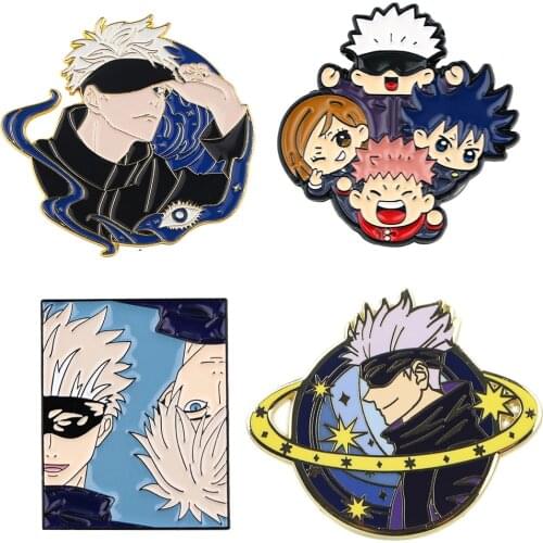 PF348 Jujutsu Kaisen Anime Figures Creativity Cool Enamel Pin Badge Backpack Collar Lapel Jewelry Friends Birthday Gifts