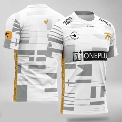 Fnatic Team E-sports Team Uniform 2021 Summer New Camiseta Hombre Top LOL CSGO DOTA2 Team Uniform Hylissang Rekkles T-shirt