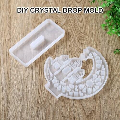 Moon Molds Diy Epoxy Silicone Resin Mold Eid Mubarak Ramadan Mould Dried Flower Epoxy Resin Casting Molds Jewelry Craft Gifts