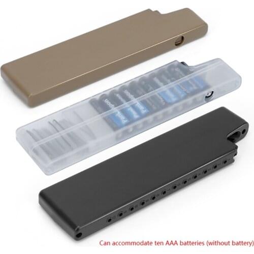 Battery Storage Boxes Dust-proof Anti-explosion Protector Case EDC Holder For 10PCS AAA Batteries