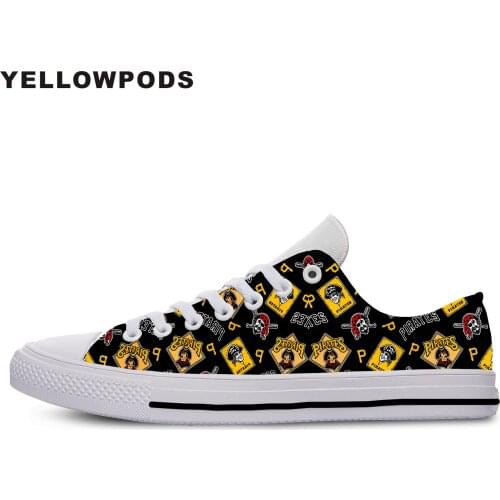 Mens Shoes Casual Hot Fashion Printing Pittsburgh Pirates Logos For Walking For Family Friends Customized White Brand Shoes