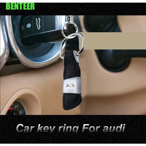 Genuine Leathe car key ring car interior decoration for Audi A3 A5 A4L A6L A7 S3 S4 S5 S6 Q3 Q5 Q7 TT RS