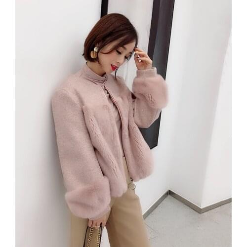 Coat Women Clothes Real Mink Coats Fashion Elegant Vintage Fur Jacket Warm Overcoat Manteau Femme Hiver ZL700