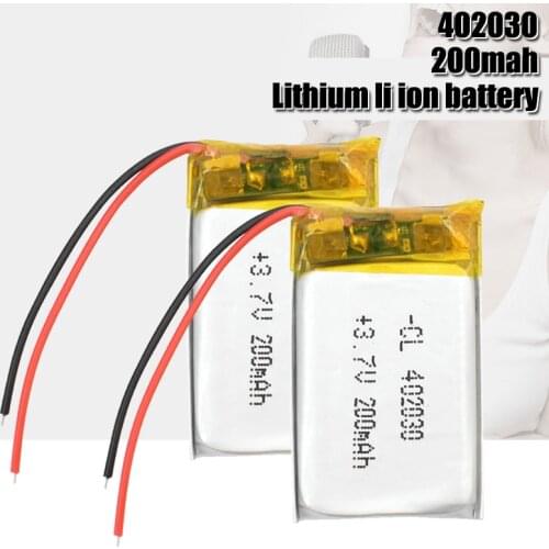 Polymer lithium battery 3.7 V, 402030 042030 200mah can be customized wholesale CE FCC ROHS MSDS quality certification