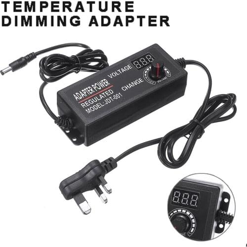Adjustable Voltage 3V-12V/9-24V Governor 5.5 x 2.5mm UK Plug AC/DC Electrical Power Supply Adapter With Display Screen