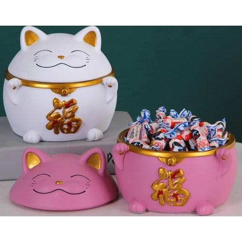 Resin Blessing Candy Storage Jar Modern Creative Jewelry Storage Box Dried Fruit Storage Jar Home Living Room Decoration