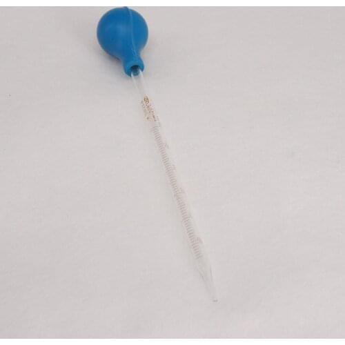 3ml Glass Graduated Pipette with Rubber Bulb Lab Chemistry Dropper Dispensing