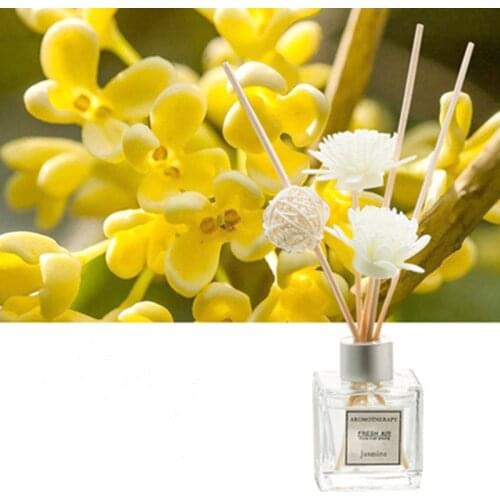 Glass Bottles Air Fresher Essential Oil Reed Flameless Aromatherapy Diffusers Air Freshener Set Bathroom Hotel Home Decor