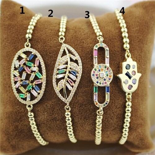 10pcs/lot New design colorful connector cz bracelet,plated cubic zircon component,popular bracelet cheap wholesale