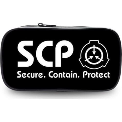 SCP Secure Contain Protect Anime Wallet 8 Inch Pencil Case School Supplies Stationery Storage Bag Boys Girls Gifts
