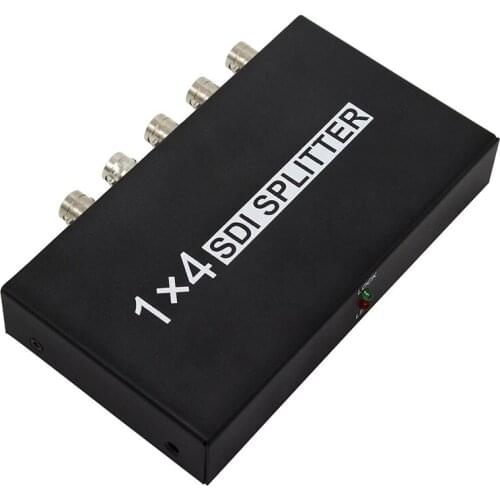 2Pcs/Lot SDI Splitter 1x4 Multimedia Split SDI Extender Adapter Support 1080P TV Video For Projector Monitor Camera FreeShipping