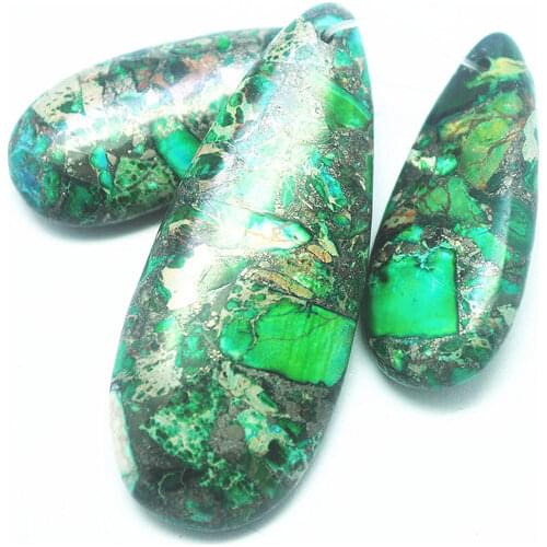 3pcs natural gem stone sets accessories for DIY designs long dropwater shapes