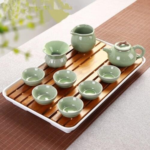 43*26*4.2cm Tea sets special set of Kung Fu Kok tea with solid tea tray wholesale tea gift
