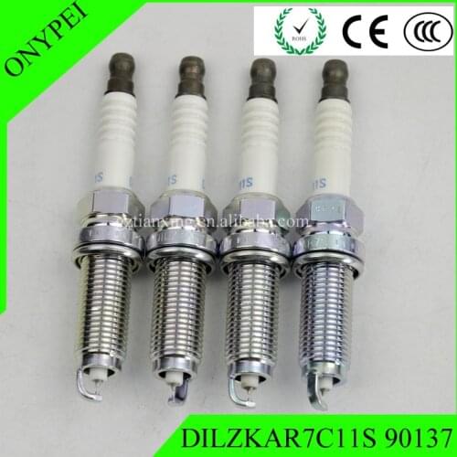 4x DILZKAR7C11S 90137 Dual Iridium Spark Plugs For 2015-2018 Honda Fit 1.5L DILZKAR7C-11S DILZKAR7C 11S