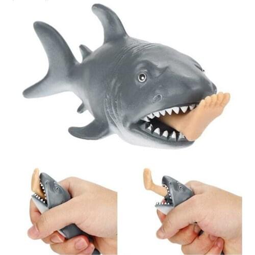 5pcs Anti Stress Squeeze Toy Leg Biting Shark Toy Stress Relief Party Tricky Shark Toy Children Bath Toy Kid Gift