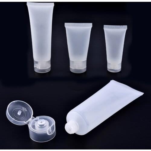 5Pcs/set Makeup Squeeze Translucent Tube Container Split Bottle Empty Facial Cleanser Hand Cream Cosmetics Soft Tube 20/30/50ml