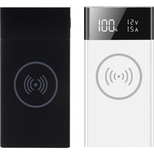 6x 18650 Battery DIY Qi Wireless Charger QC3.0 USB Type C PD Fast Charge Power Bank Box Case for Mobile Phone Tablet