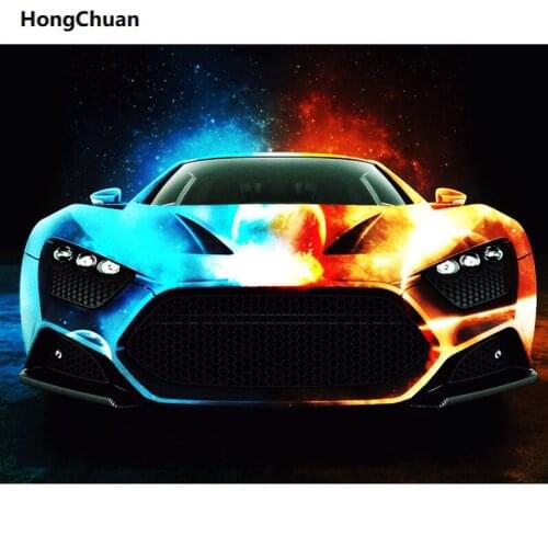 Fast delivery 5D diamond painting fashion car DIY mural square rhinestone mosaic round embroidery home decoration gift