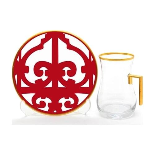 Drop Handles Tea Set 12 pieces Scarlet