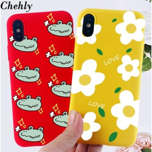 Flowers Phone Case for IPhone 6s 7 8 11 Plus Pro X XS MAX XR SE Letters Cases Soft Silicone Fitted TPU Back Covers Accessories