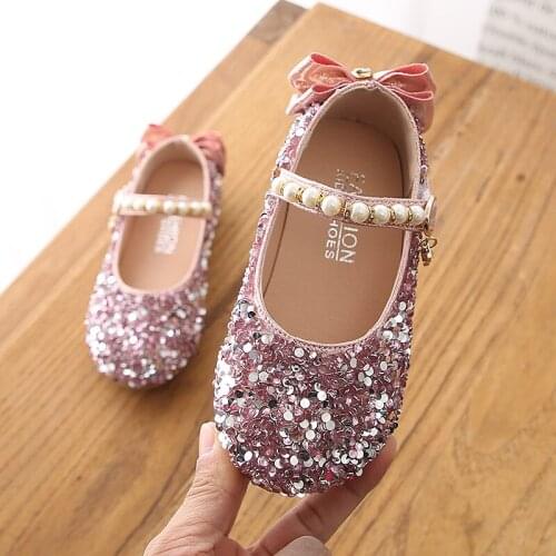 Kids sandals girl summer Crystal princess shoes Toddler Kids Baby Girls Pearl Sequins Party Princess Shoes Sandals