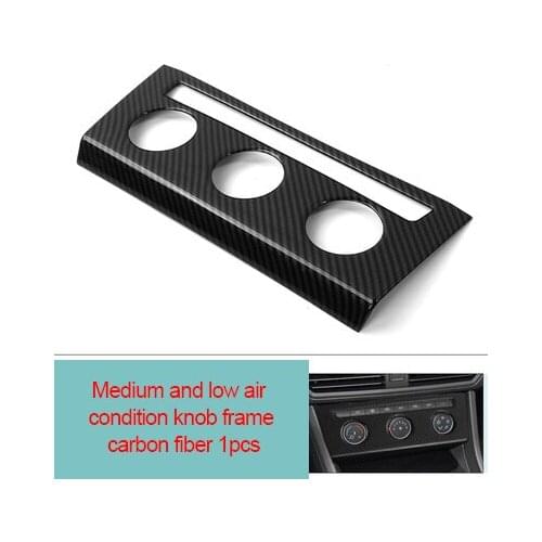 For Volkswagen Jetta Sagitar 2019 carbon fiber Medium and low air condition knob frame 1pc