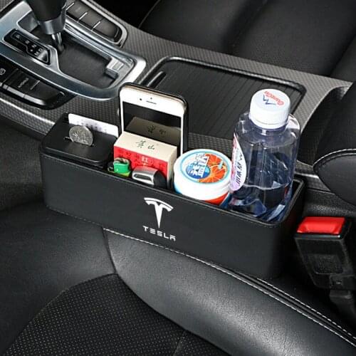 For Tesla Model 3 X S Car Accessories Car Styling Storage Box Sear Slot Gap Phone Holder Pocket Storage Organizer Crevice Box