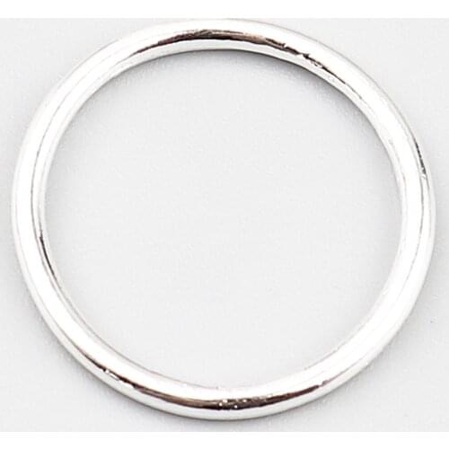 DoreenBeads Closed Soldered Jump Rings Findings Round Silver Color Metal DIY Making Key Chains Necklace Jewelry 19mm Dia, 100PCs