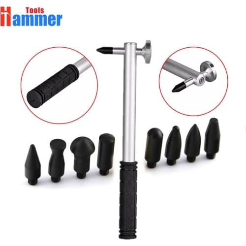 Dent Tools Tap Down Hammer hand with 9 Heads use for car dent repair