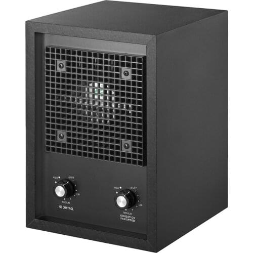 Classic air purifier with ionizer and ozone function black