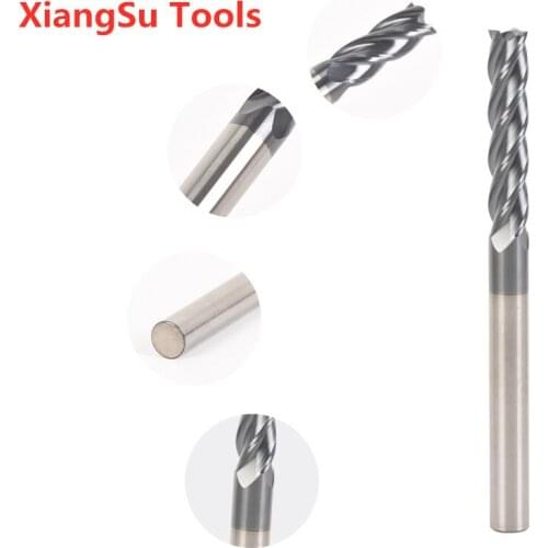 150mm Long Endmill HRC45 CNC Cutter 2 Or 4Flute Alloy Tungsten Router Machine Milling Carbide Cutting Tools For Steel Use