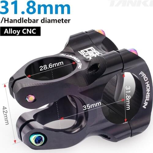 TANKE MTB 35mm Stem black CNC 31.8mm Handlebar Bicycle honsun ultralight 0 Degree Rise FR AM Enduro 28.6mm Steerer Mountain Bike