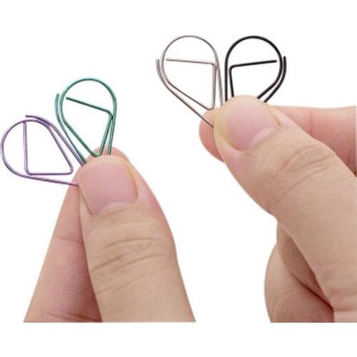 10pcs/ Box Water Drop Metal Bookmark Cute Stationery Kawaii Bookmark Student Bookmarks for Books Teacher Gifts Book Markers