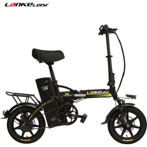 400W 48V 23.4Ah Powerful Electric Scooter Bicycle 5 Grade Assist 14 Inches Folding EBike Both Disc Brake Suspension Fork E-bike