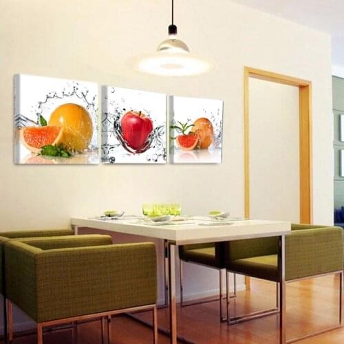 Kitchen Wall Picture Apple Canvas Painting Modern Restaurant Decorative Canvas Print Orange Picture T157