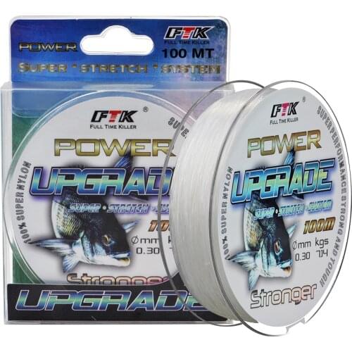 FTK 100M Nylon Fishing Line 4.136LB-34.32LB Leader Line Material Monofilament Fishing Line Super Strong Carp Fishing Line Pesca