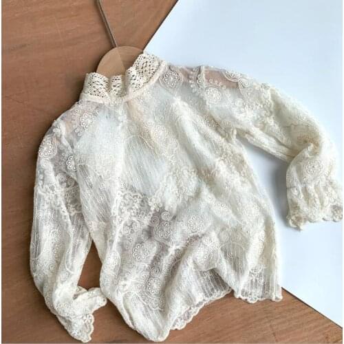 2020 new girls shirt fashion autumn full sleeve lace girls top 1-6 years YQ295