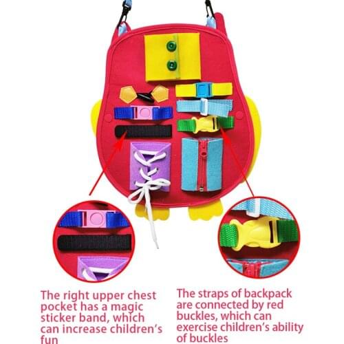 Learn To Dress Baby educational toys 2020 NEW Hot Sale owl preschool children dressing skill training aid board kids toys