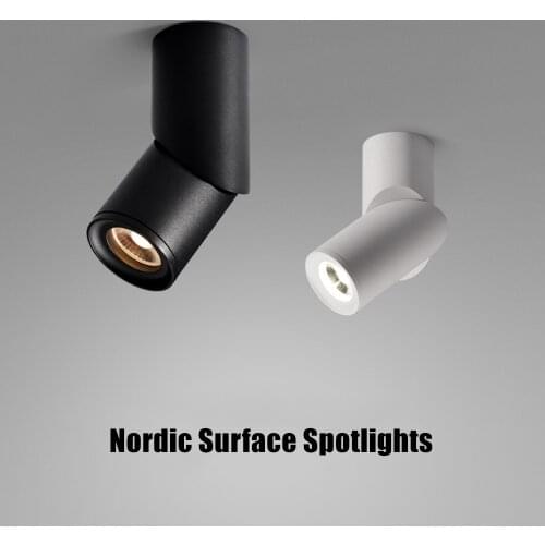 Surface Mounted Ceiling Downlight lamp Adjustable 360 degreesfor ceiling led lights 7W 12W cob led spot lights Ceiling Fixtures