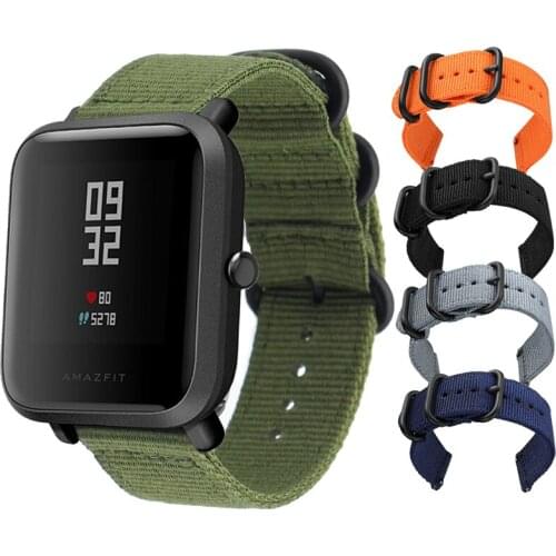 Nylon Soft Strap for Xiaomi Huami Amazfit Bip BIT Lite Youth Smart Watch Wrist Bracelet for Amazfit Bip Watchband 20mm Strap